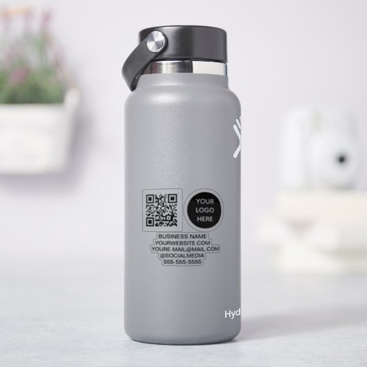 QRコードロゴビニールビジネス シール (HydroFlask)