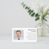 QRコードロゴフォトプロフェッショナル企業の会社 名刺 (スタンド正面)