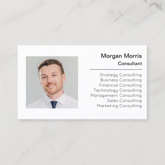 QRコードロゴフォトプロフェッショナル企業の会社 名刺 (正面)