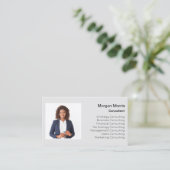 QRコードロゴフォトプロフェッショナル会社グレー 名刺 (スタンド正面)