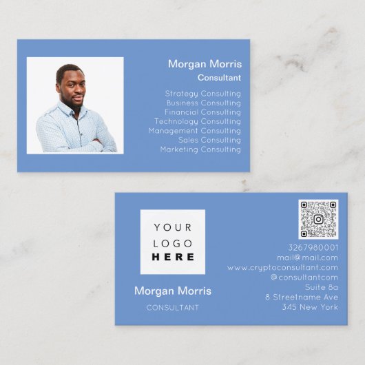 QRコードロゴフォトプロフェッショナル会社名 名刺 (正面/裏面)