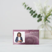 QRコードロゴフォトプロフェッショナル会社大理石 名刺 (スタンド正面)