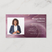 QRコードロゴフォトプロフェッショナル会社大理石 名刺 (正面)