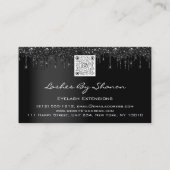 QrコードロゴブラックドリッププロフェッショナルVIP 名刺 (裏面)