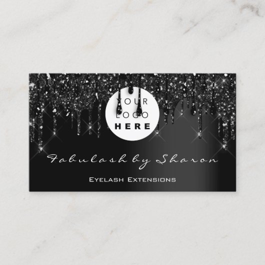 QrコードロゴブラックドリッププロフェッショナルVIP 名刺 (正面)