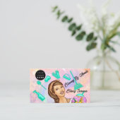 QRコードロゴホームメイドクリーニングサービスオフィス 名刺 (スタンド正面)