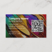 QRコードロゴミニマルエレガント 名刺 (正面)