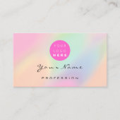 QRコードロゴメイクアップアーティストヘア爪、 ネイルパステルグラデーション 名刺 (正面)