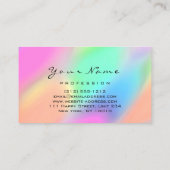 QRコードロゴメイクアップアーティストヘア爪、 ネイルピンク 名刺 (裏面)