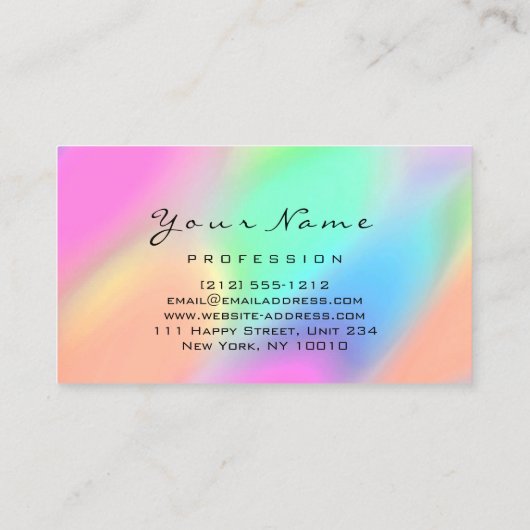 QRコードロゴメイクアップアーティストヘア爪、 ネイルピンク 名刺 (裏面)