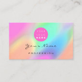 QRコードロゴメイクアップアーティストヘア爪、 ネイルホログラフィック 名刺 (正面)