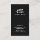 QRコードロゴメタリックルッモダンク垂直 名刺 (裏面)