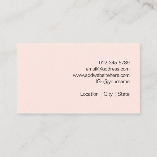 QRコードロゴモダンミニマリストピンク名刺 名刺 (裏面)