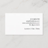 QRコードロゴモダンミニマリスト白名刺 名刺 (裏面)