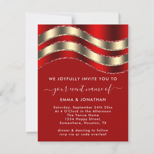 QRコードロゴレッド金ゴールドクリスマス (正面)