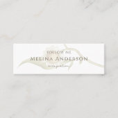 QRコードロゴワイルドフラワーデイジーソーシャルメディア スキニー名刺 (正面)