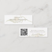 QRコードロゴワイルドフラワーデイジーソーシャルメディア スキニー名刺 (正面/裏面)