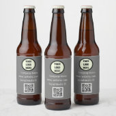 QRコードロゴ会社グレービジネス企業の ビールラベル (ボトル)