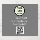 QRコードロゴ会社グレービジネス企業の ビールラベル (シングルラベル)