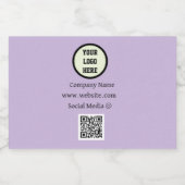 QRコードロゴ会社パープルビジネス企業の リキュールボトルラベル (シングルラベル)