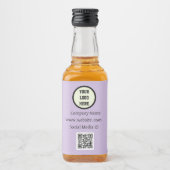 QRコードロゴ会社パープルビジネス企業の リキュールボトルラベル (正面)