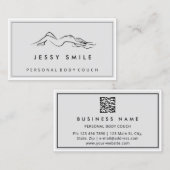 QRコードロゴ体スカルプトマッサージグ気にレー 名刺 (正面/裏面)