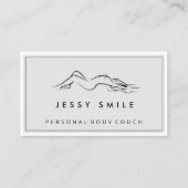 QRコードロゴ体スカルプトマッサージグ気にレー 名刺 (正面)