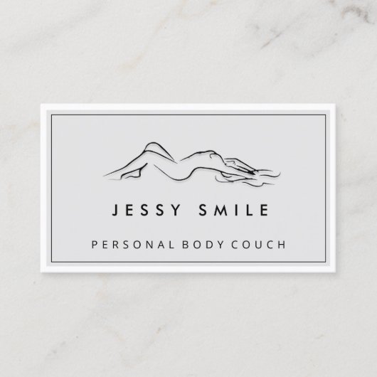 QRコードロゴ体スカルプトマッサージグ気にレー 名刺 (正面)