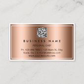 QRコードロゴ体彫刻マッサージバラ銅 名刺 (裏面)