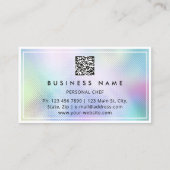 QRコードロゴ体彫刻マッサージブルーフレームBu 名刺 (裏面)