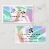 QRコードロゴ体彫刻マッサージホログラフ気にグラフ 名刺 (正面/裏面)