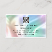 QRコードロゴ体彫刻マッサージホログラフ気にグラフ 名刺 (裏面)