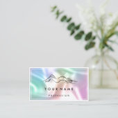 QRコードロゴ体彫刻マッサージホログラフ気にグラフ 名刺 (スタンド正面)