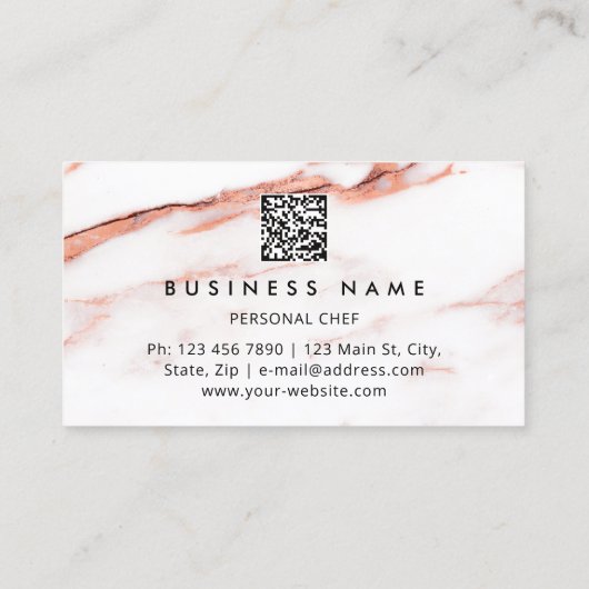 QRコードロゴ体彫刻マッサージ大理石バラ 名刺 (裏面)