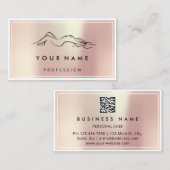 QRコードロゴ体彫刻マッサージ気にバラ 名刺 (正面/裏面)