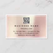 QRコードロゴ体彫刻マッサージ気にバラ 名刺 (裏面)