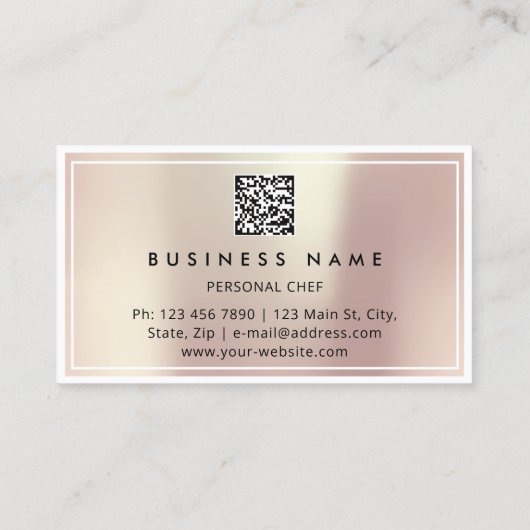 QRコードロゴ体彫刻マッサージ気にバラ 名刺 (裏面)