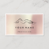 QRコードロゴ体彫刻マッサージ気にバラ 名刺 (正面)