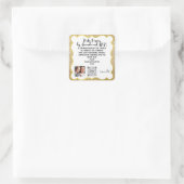 QRコードロゴ写真製品説明店舗枠 スクエアシール (バッグ)