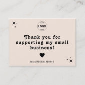 Qrコードロゴ割引レビュー離れに感謝 名刺 (正面)