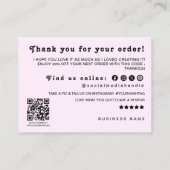 Qrコードロゴ割引レビュー離れに感謝 名刺 (裏面)