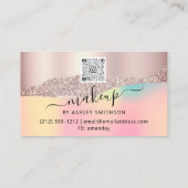 QRコードロゴ抽象芸術オンラインショップバラ自筆証書 名刺 (裏面)