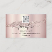 QRコードロゴ抽象芸術オンラインショップバラ金ゴールドドライバ 名刺 (裏面)