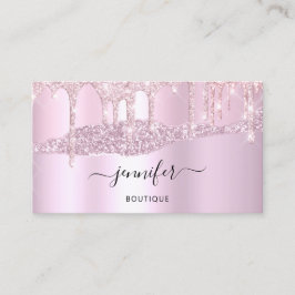 QRコードロゴ抽象芸術オンラインショップピンクドリップ 名刺