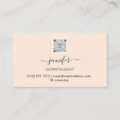 QRコードロゴ抽象芸術銅ストロークパステル 名刺 (裏面)