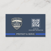 QRコードロゴ警察官 名刺 (裏面)