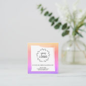 *~* QRコードロゴ – ソーシャルメディアアイコンのはっきりした色 スクエア名刺 (スタンド正面)