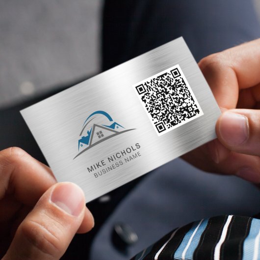 QRコードロゴ、ルーハー、ビルダー、建築ワーカー 名刺
