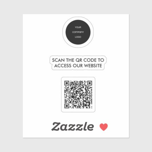 QRコードロゴWebサイトアクセス シール (シート)