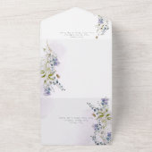 QRコードロマンチックなワイルドフラワー オールインワン招待状 (外側)